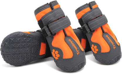 Adjustable strap system for secure dog boot fit