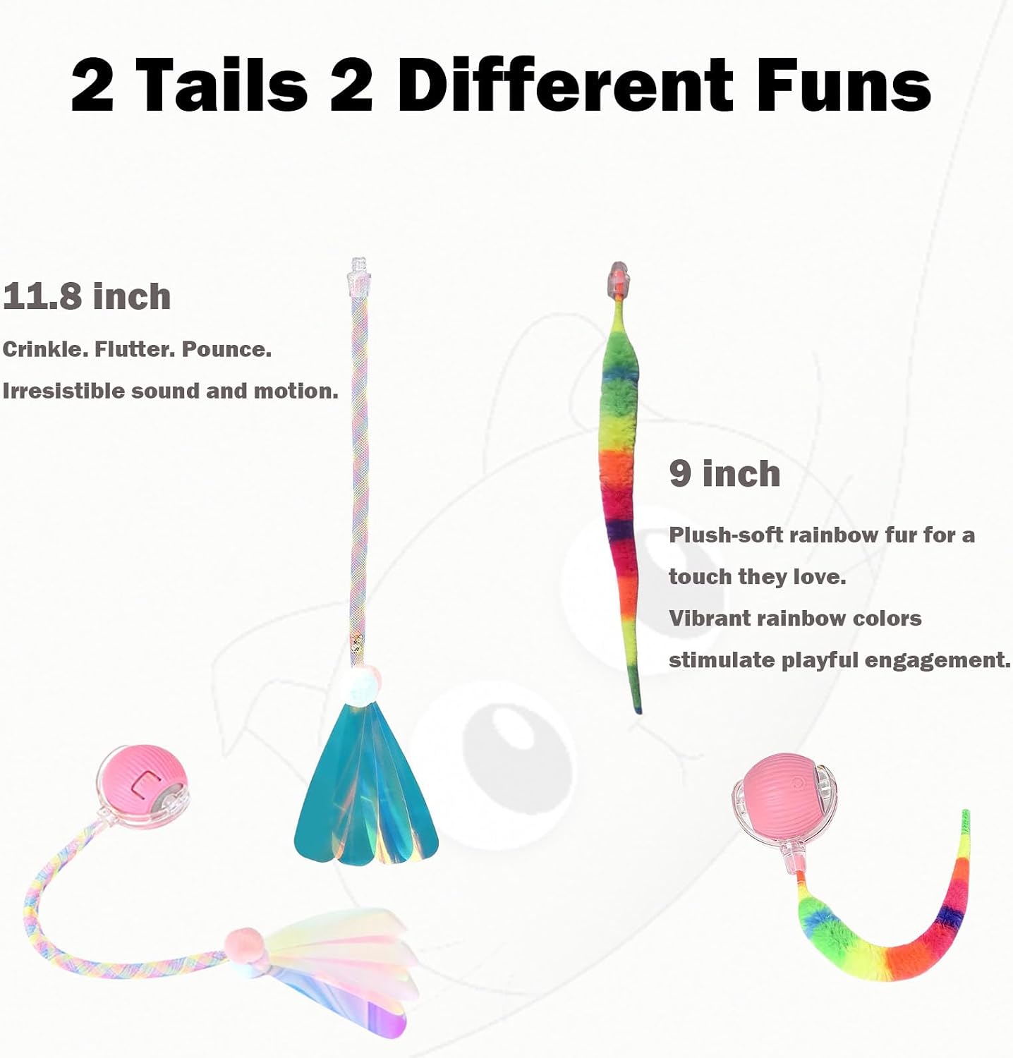 Rechargeable pet toy ball showing LED light mode indicator