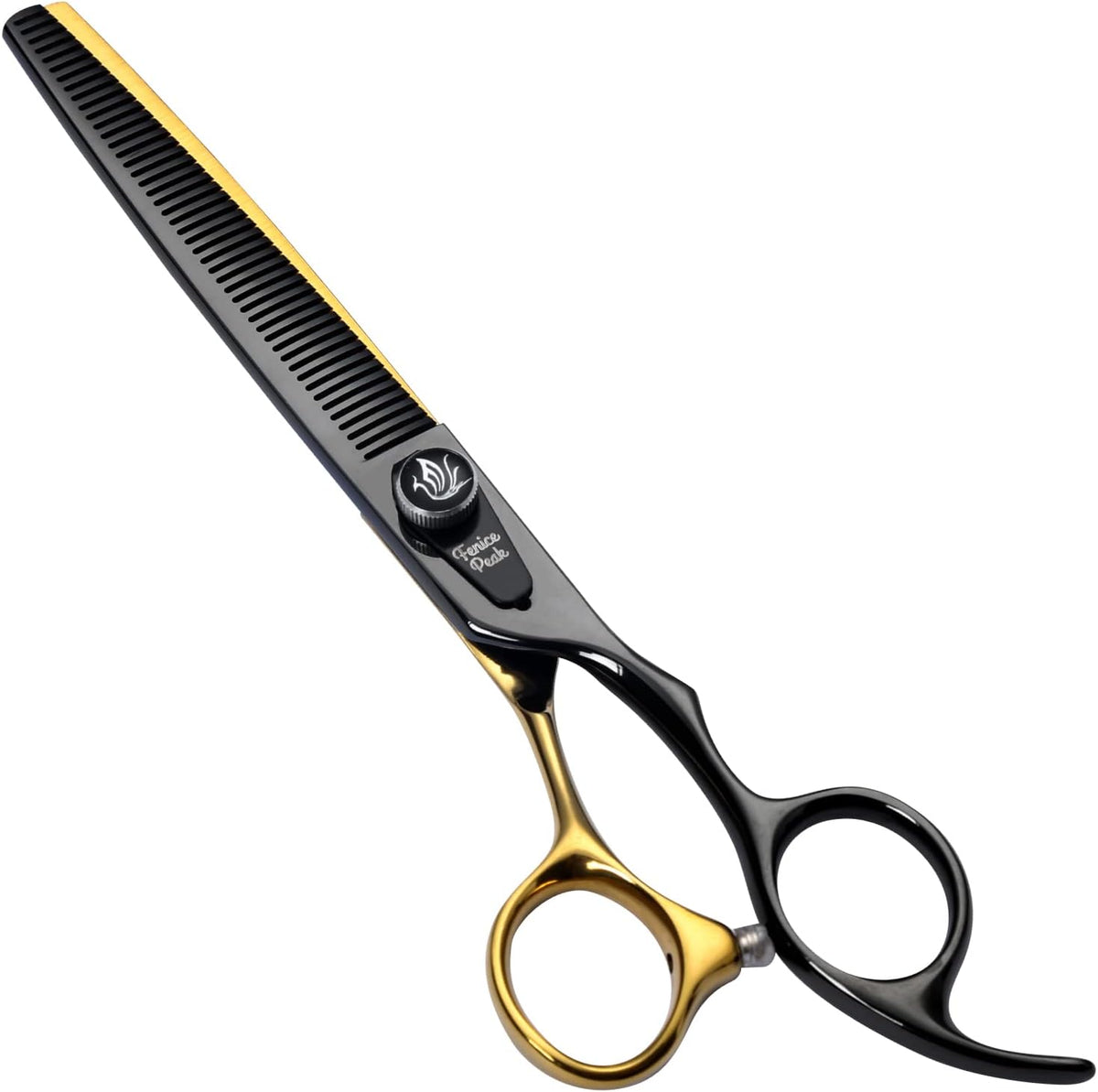 8'' Black Dog Grooming Scissors Goldern Curved Scissors with Ergonomic Offest Handle and Pattern Screw Pet Grooming Trimming Shears Durable and Sharp 440C - Image 12