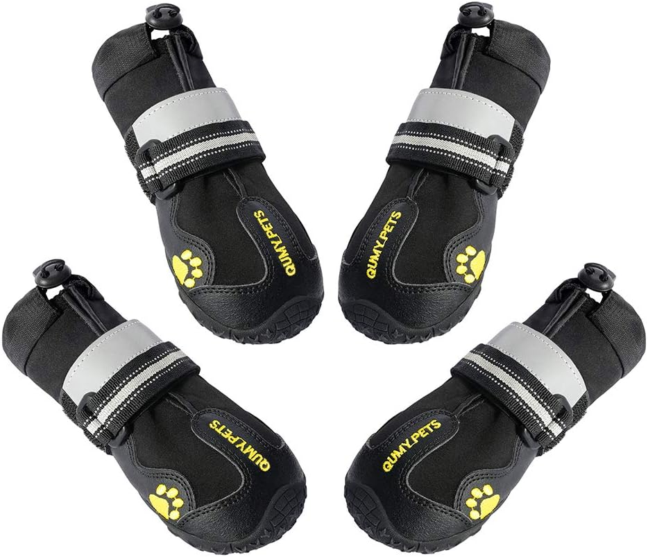 QUMY 4PCS Dog Shoes for Small Dogs, Hot Pavement Summer Puppy Dog Boots & Paw Protectors with Soft Anti-Slip Rubber Sole, Mesh Breathable Dog Booties for Hardfloors, Walking Running Pink Size 2 - Image 11