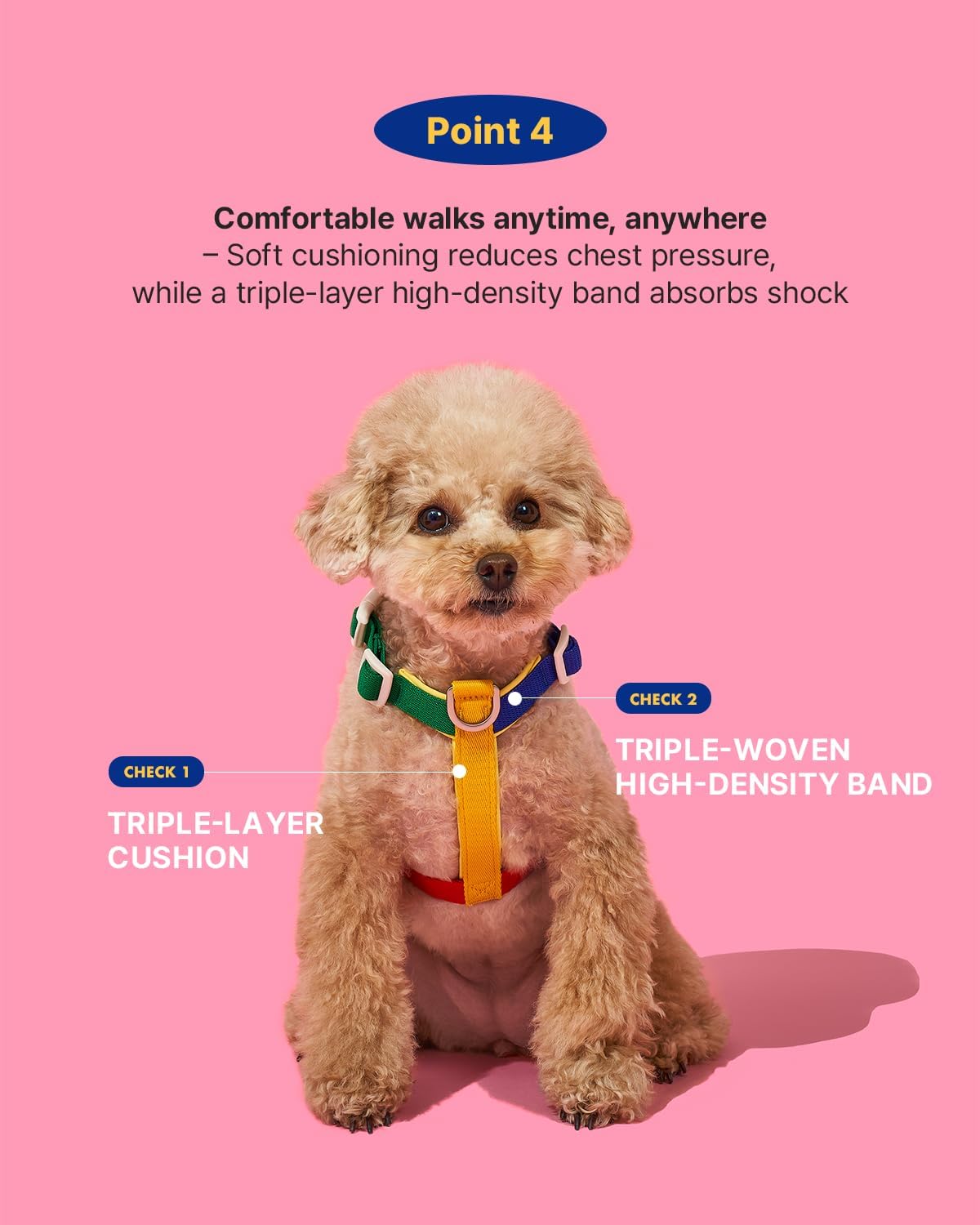 PETHROOM medium size dog backpack harness side profile view