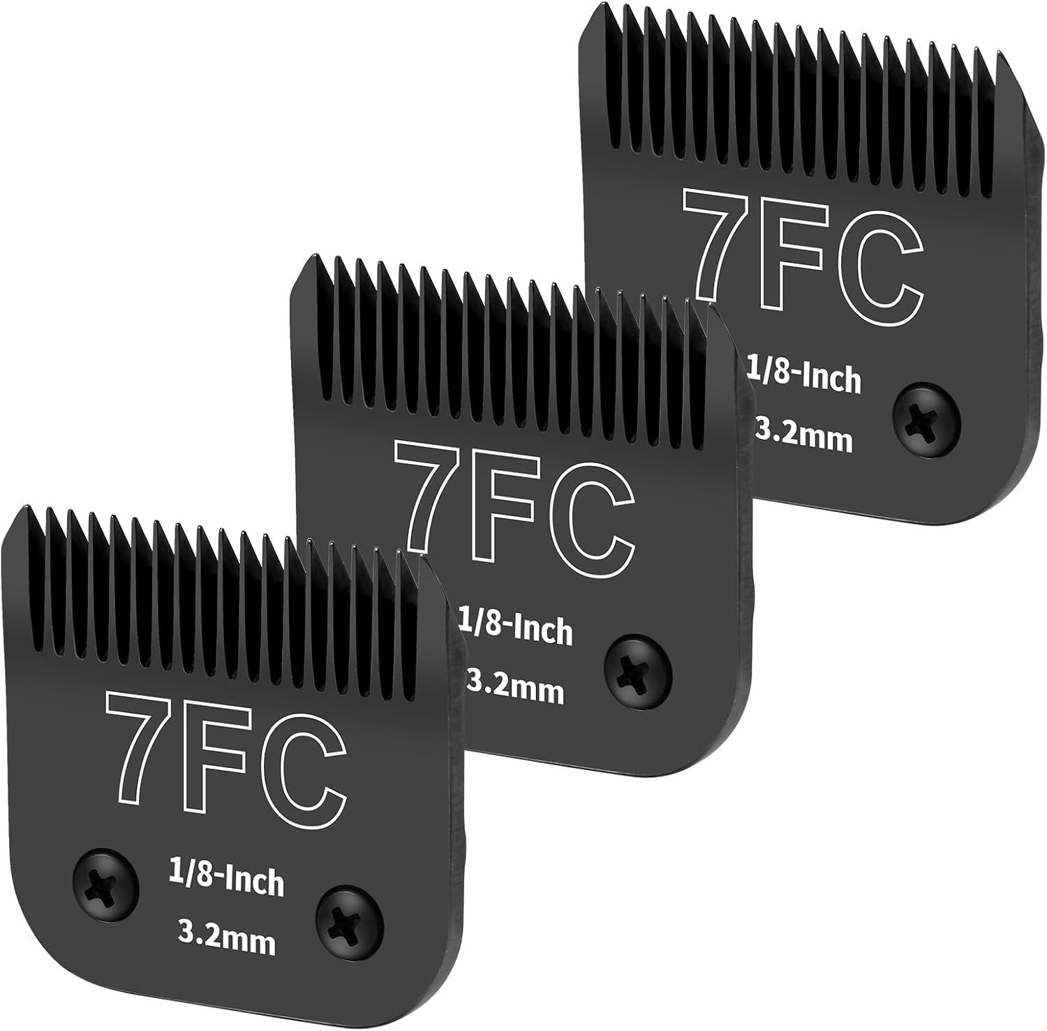 YAZIYIR 7FC detachable dog grooming steel blades front view professional pet clipper accessories