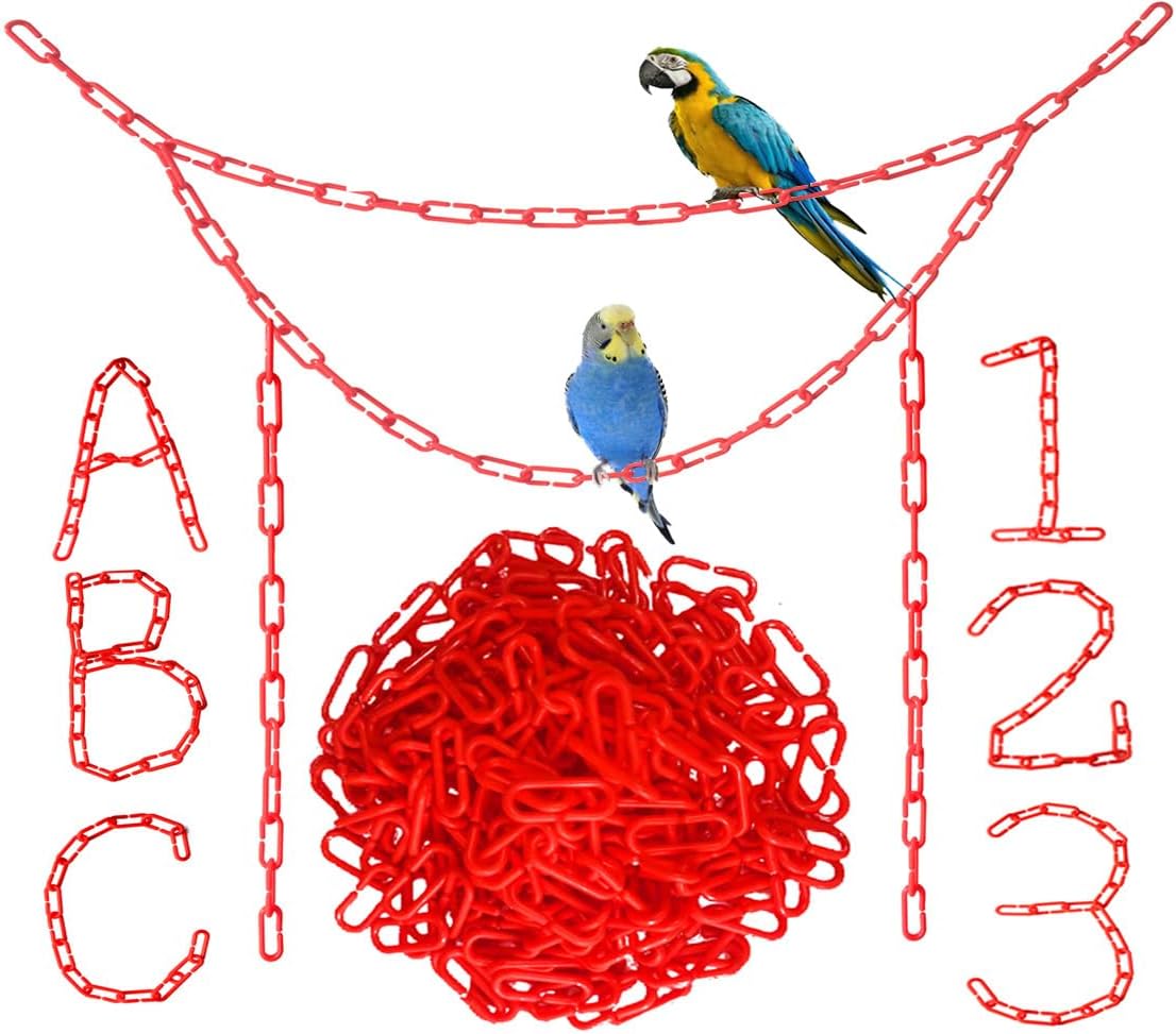 200Pcs Rainbow C-Clips Plastic Chain Links for Birds & Small Pets | Non-Toxic Safe & Durable. Chew-Resistant For Indoor/Outdoor. C-Clip Snaps Together Easily. Plastic Chain Toy For Small Pets - Image 13