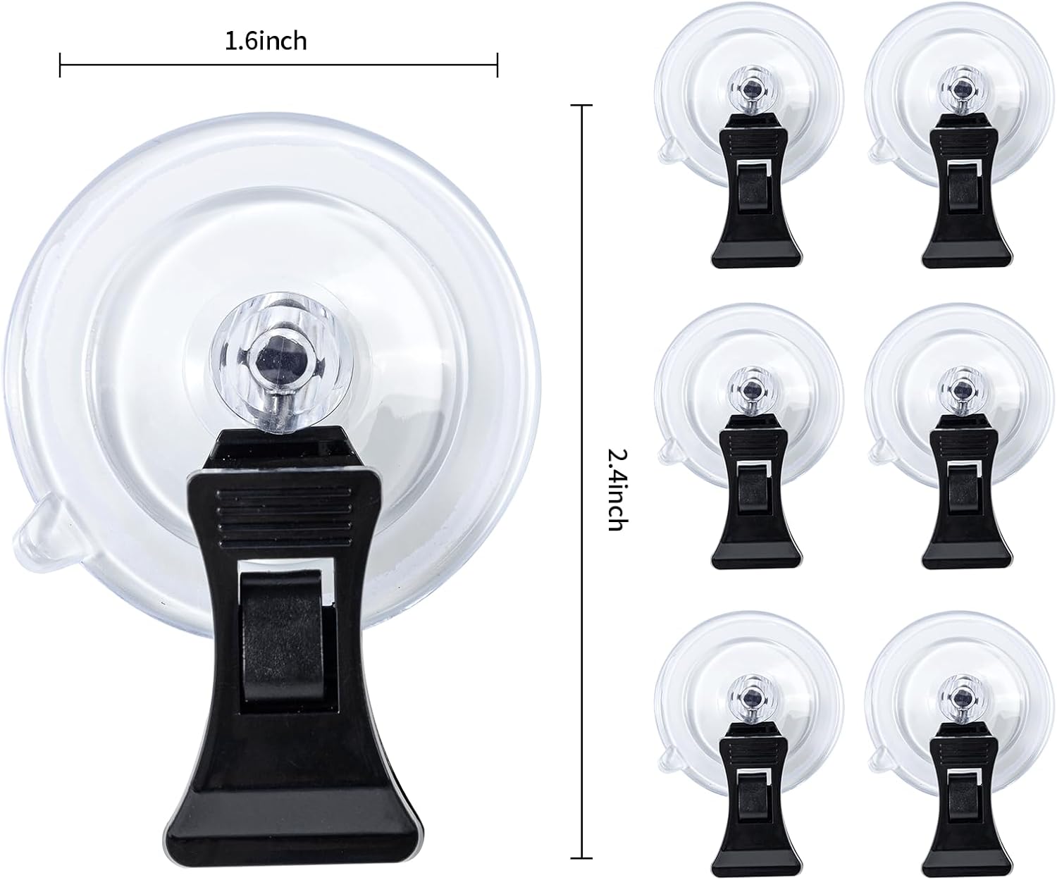 SLSON six pack black fish feeding tools underwater view for aquarium grazing.