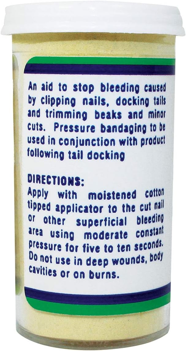 Authentic USA Miracle Care Kwik Stop powder packaging for dogs cats and birds