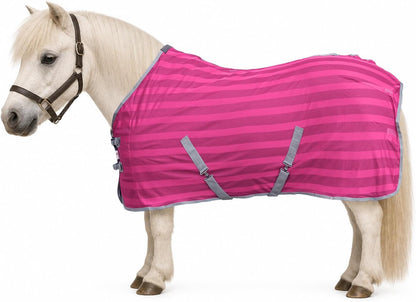 Challenger 48 inch miniature equine summer sheet showcasing insect protection coverage