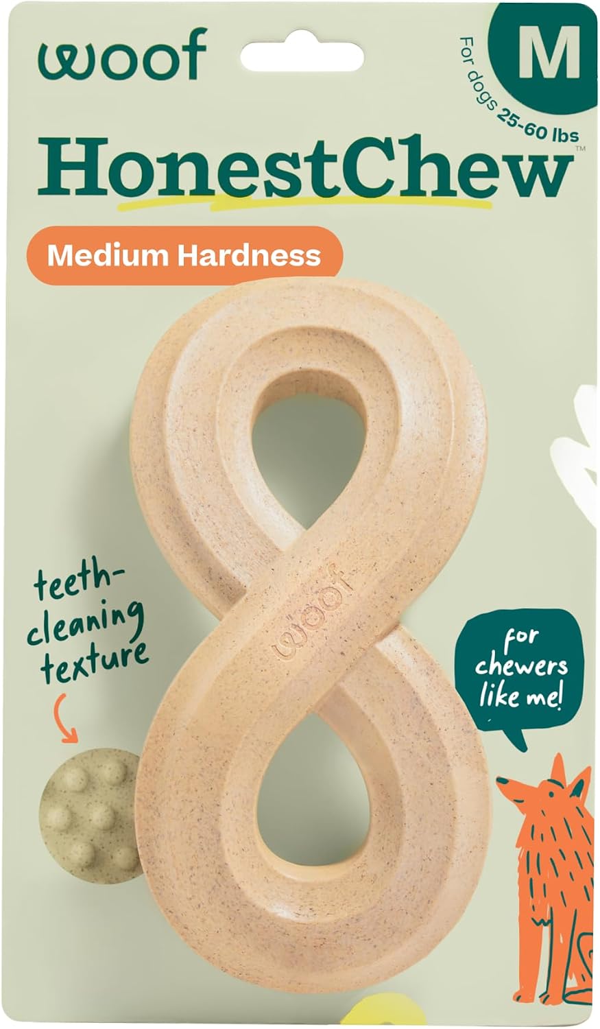 WOOF HonestChew Dog Toy Infinity - Durable Dog Chews - Made with Natural, Plant-Based Ingredients - Splinter-Resistant - Safer Than Dog Bones - Small - Image 9