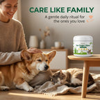Open jar of Dylan's cabin pet ear wipes showing internal seal