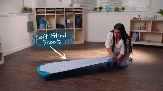 Preschool classroom setup with Angeles SpaceLine standard cots