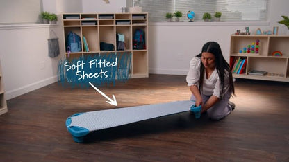 Preschool classroom setup with Angeles SpaceLine standard cots