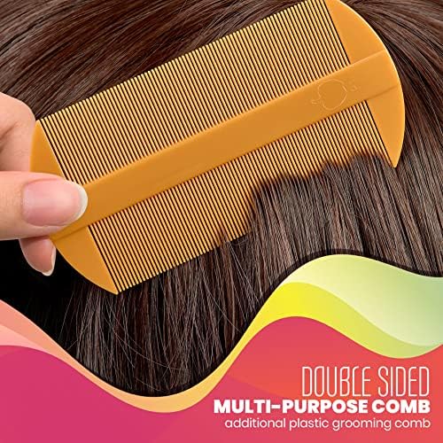 Demonstration of the durable metal comb design for effective physical dandruff and nit removal