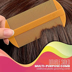 Demonstration of the durable metal comb design for effective physical dandruff and nit removal