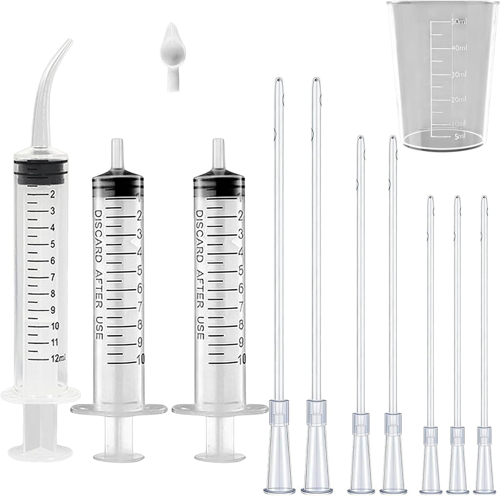 Baby Bird Feeding Syringe Set, Pet Parrot Milk Feeding Syringe with Tubes, Parrot Feeding Tubes Measuring Tools for Feeding Pets Scientific Industrial Labs... (10ml+10ml+20ml+60ml) - Image 8