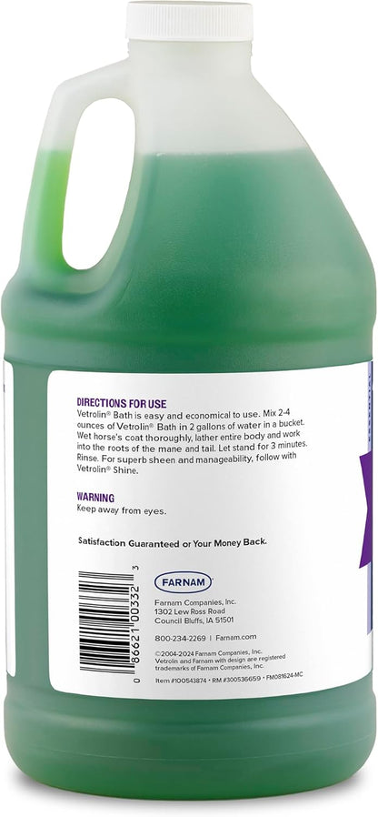 Farnam Vetrolin Bath, Ultra-Hydrating Argan Oil Conditioning Shampoo, Enhances Shine, Soothes Dry Skin, for Horses and Dogs, 64 oz. - Image 11