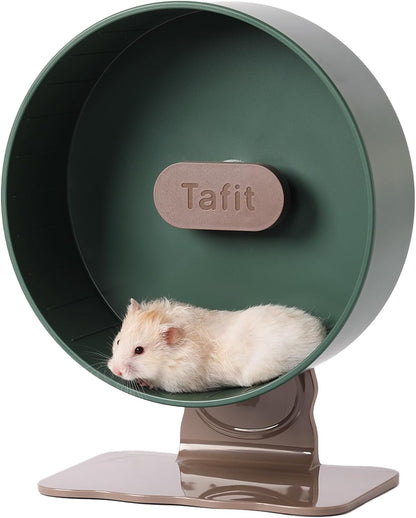 Tafit quiet hamster wheel avocado green front view silent small animal exercise spinner