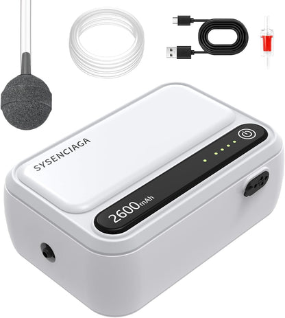 Sysenciaga aquarium air pump in a fish tank setup