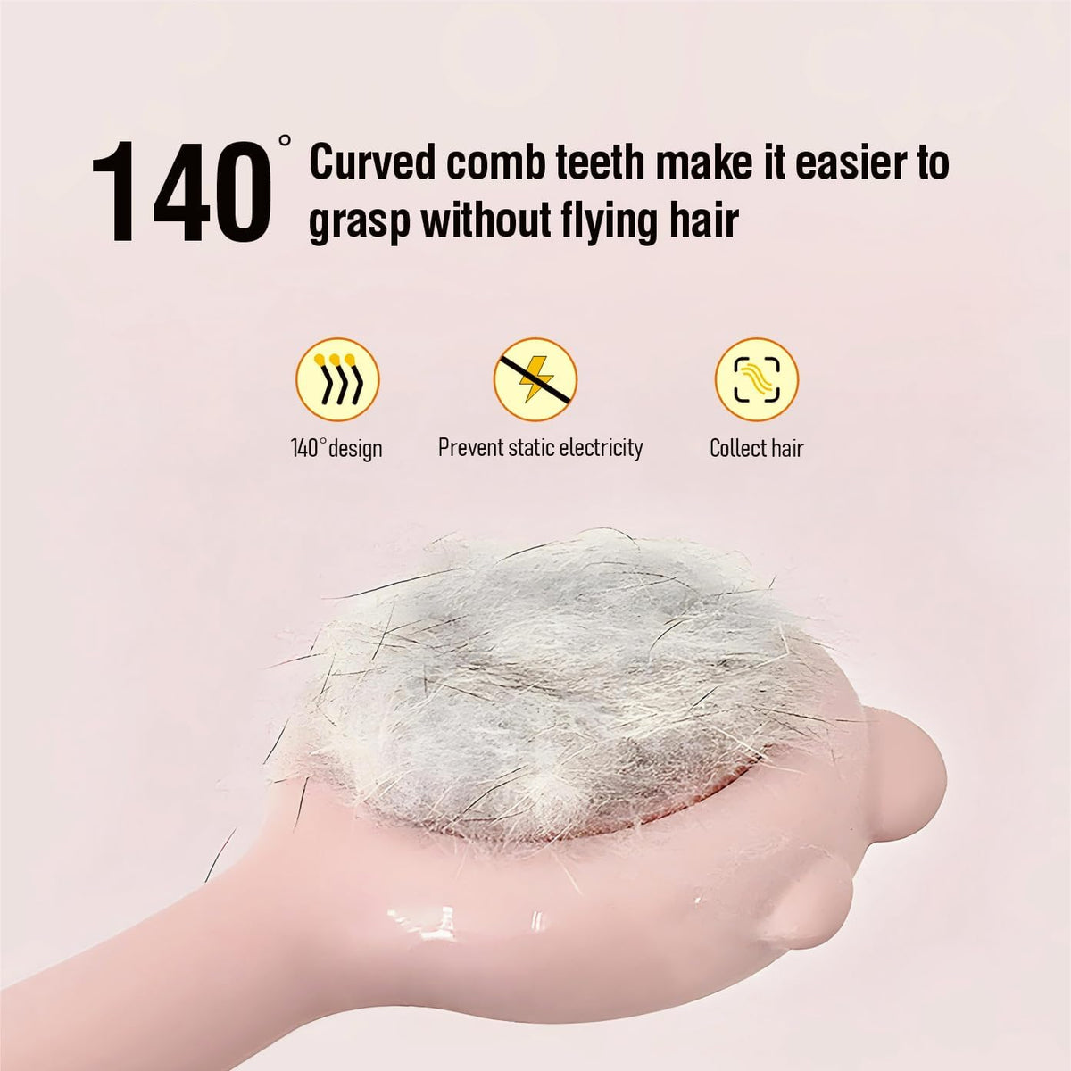 Pet owner using pink Set Pet brush on dog coat