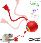 New Upgraded Interactive Cat Toy Ball - Smart Automatic Rolling Stimulating Chasing Teaser Ball for Bored Indoor Adult Cats and Dogs (Red) - Image 11