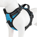 PHOEPET No Pull Dog Harness Medium Reflective Front Clip Vest with Handle, Adjustable 2 Metal Rings 2 Buckles(M, Grey) - Image 9