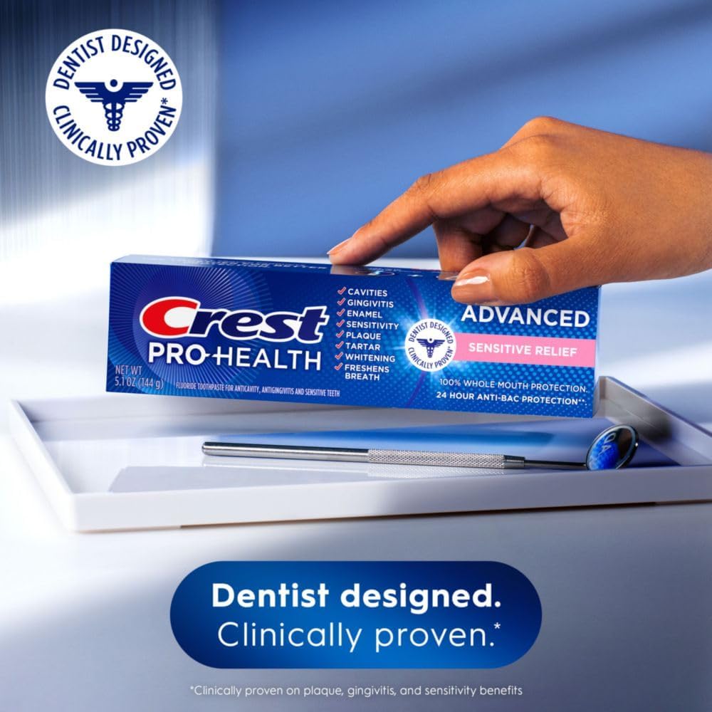 Crest Pro Health Advanced stannous fluoride toothpaste for antibacterial gum protection