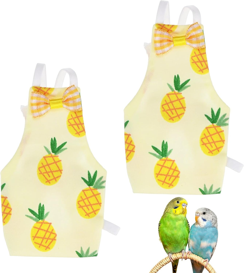 M METERXITY 2-Pack Adjustable Bird Diapers, 3.4"x2" Washable Reusable Flight Suit Pigeon Pants Urine Wet Suit Costume for Cockatiel/Lovebird/Monk, Pet Parrot Nappy [Bowknot Green, - Image 15