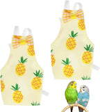 M METERXITY 2-Pack Adjustable Bird Diapers, 3.4"x2" Washable Reusable Flight Suit Pigeon Pants Urine Wet Suit Costume for Cockatiel/Lovebird/Monk, Pet Parrot Nappy [Bowknot Green, - Image 15