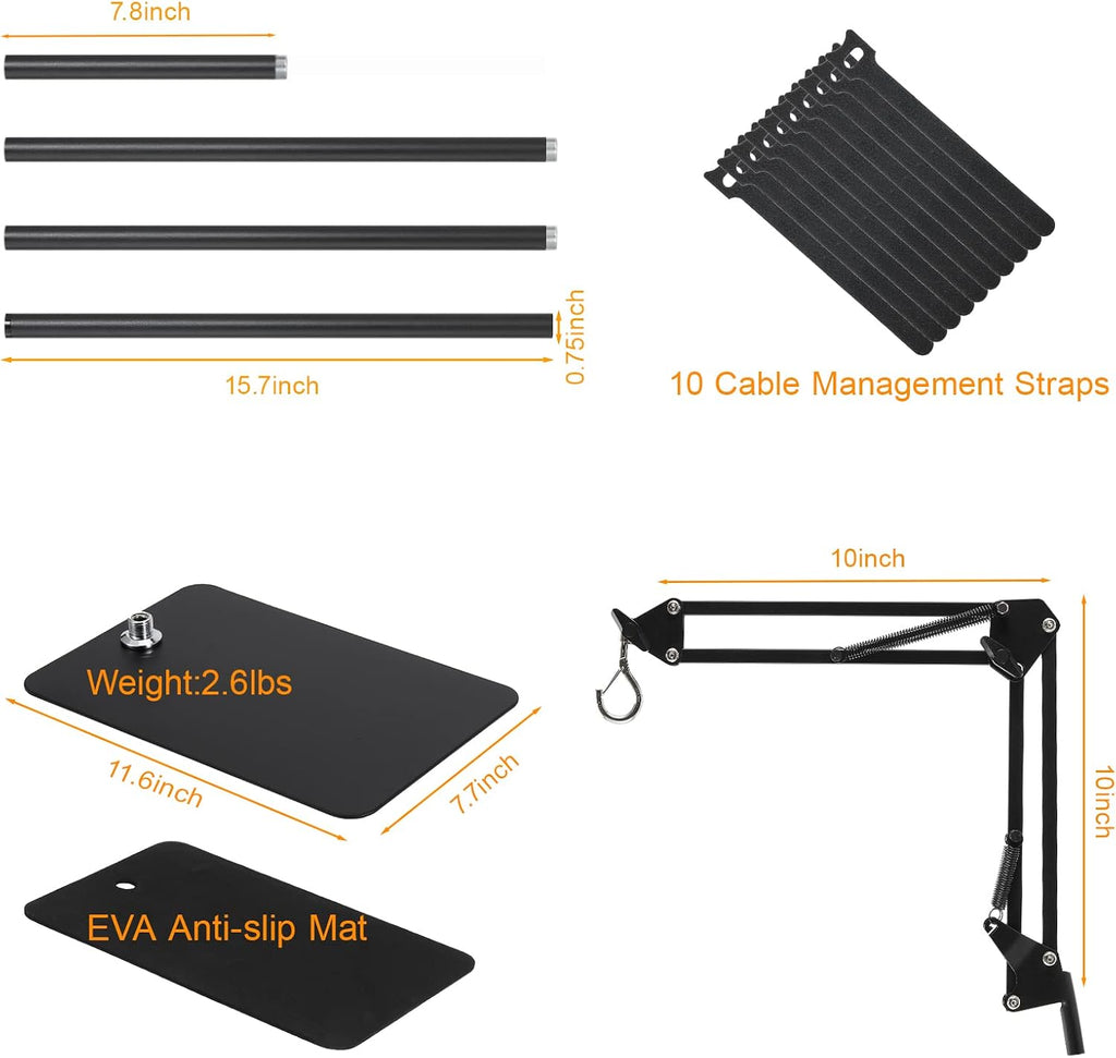 Dxoveen reptile tank stand shown with included cable management straps in use.