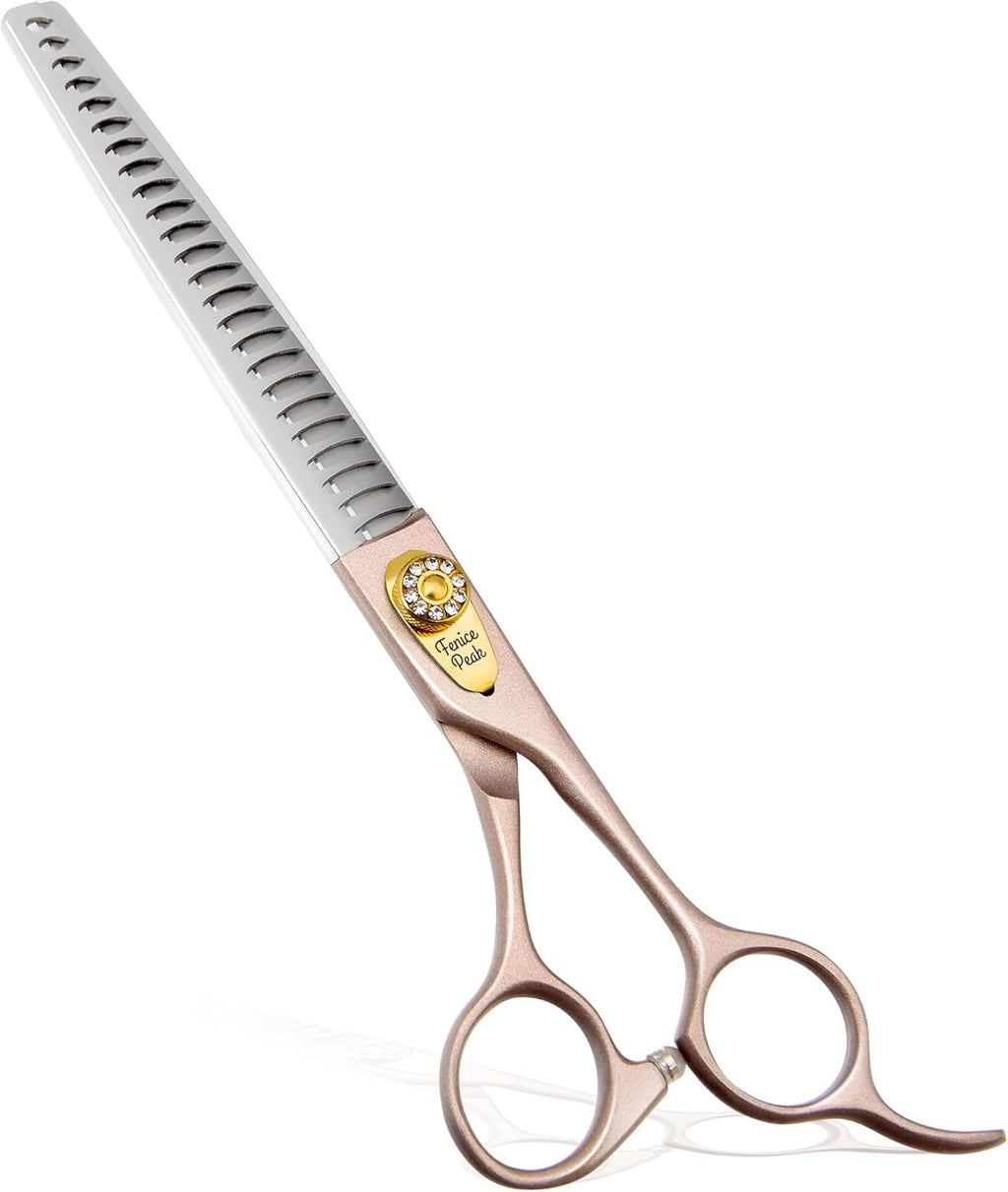 Professional Curved Dog Grooming Scissors 7'' Rose Gold 440C Stainless Steel Pet Cutting Shears Safety Trimming Shearing for Dogs Cats - Image 10