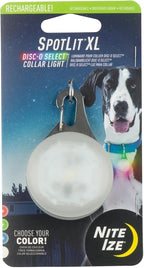 Nite Ize SpotLit Rechargeable Collar Light - Disc-O Tech - Clip-On Pet Accessory for Nighttime Visibility - Color-Changing LED - Stainless Steel Carabiner Clip - Weather-Resistant - Image 10