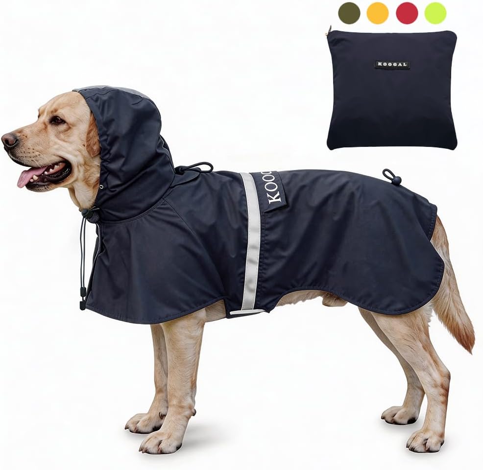Pet Large Dog Raincoat Apparel Poncho Waterproof for Medium Large Sized for Dog Raincoat Clothes Jacket,Dog Rain Jacket (Red,4XL) - Image 13