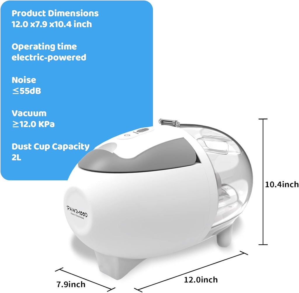 Dog Grooming Vacuum,Pet Grooming Vacuum with 2L Dust Cup & 13000Pa Suction, 6-in-1 Low Noise Pet Grooming Kit with Clipper & Steam Brush for Shedding, Professional Dog Vacuum for Dogs & Cats - Image 9