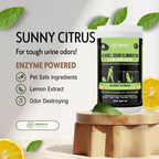 Concentrated pet deodorizer powder for carpets concrete and tile floors