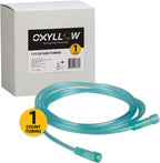 Oxyllow Premium 7 Foot Oxygen Tubing front view of medical grade packaging.