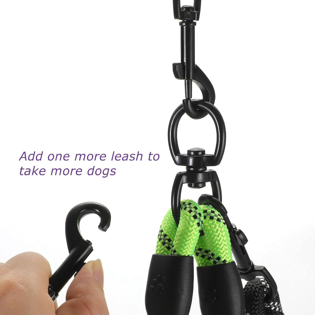 Comfortable foam padded grip handle on the Gokotta double pet walking leash