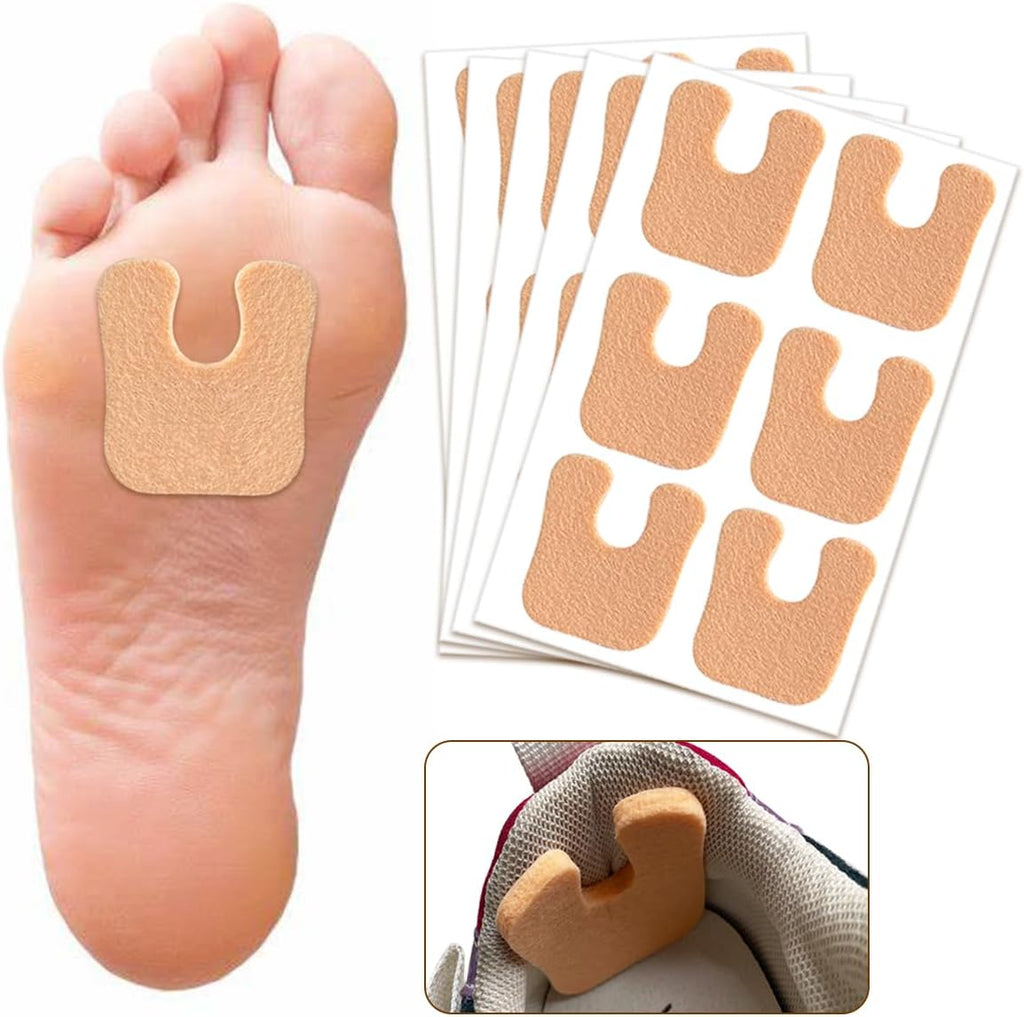 Tomonobu U-Shaped Felt Callus Pads front view for foot pain relief.