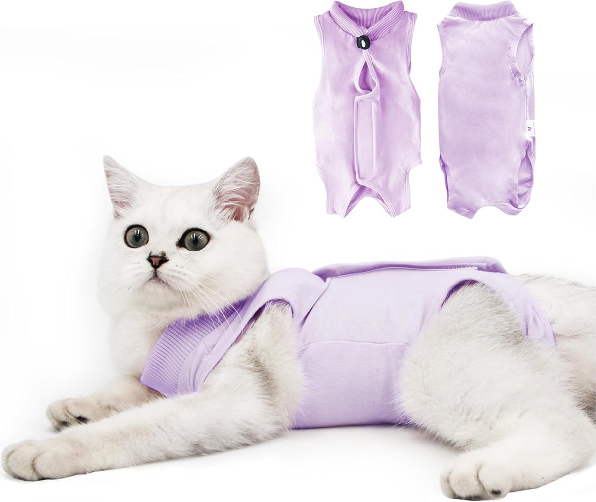 Professional recovery suit alternative to cone for kittens