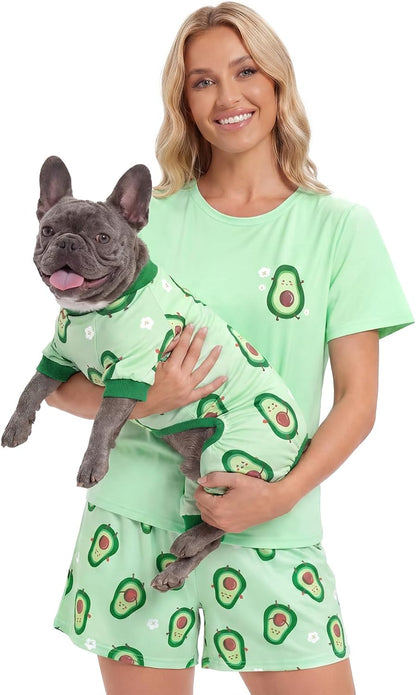 XPUDAC Matching Dog and Owner Clothes Womens Pajama Sets Loungewear Short Sleeve Tee and Shorts, Owner and Pet Pajamas are Sold Separately, M - Image 10