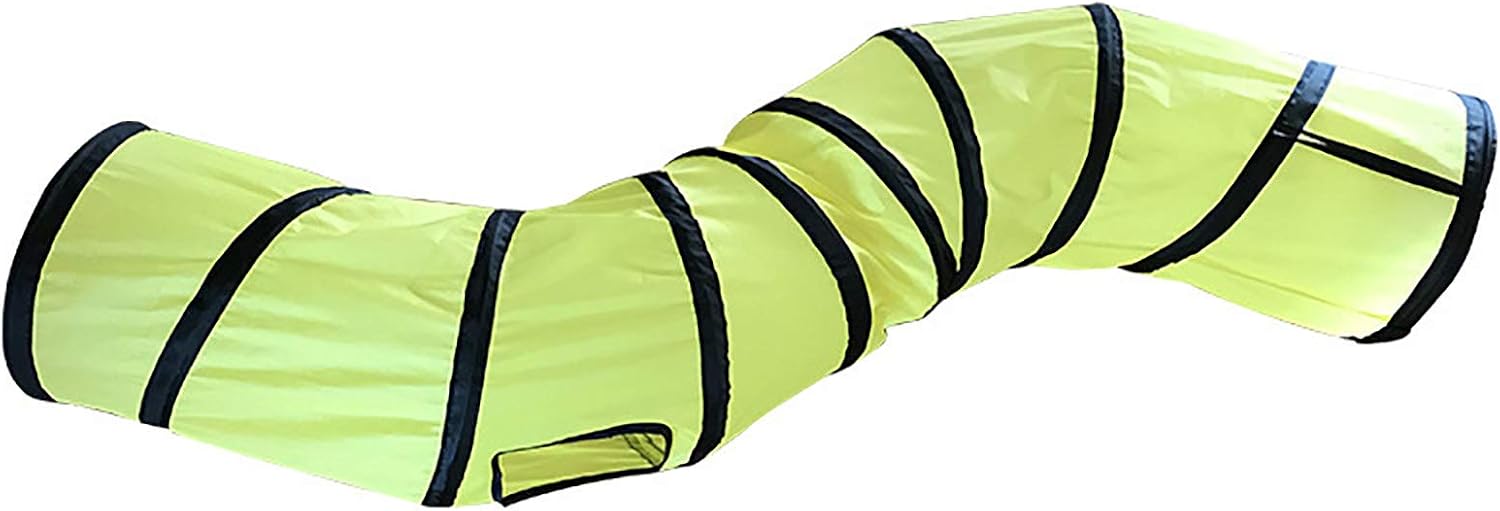 iCAGY Cat Tunnel for Indoor Cats Interactive, Rabbit Tunnel Toys, Pet Toys Play Tunnels for Cats Kittens Rabbits Puppies Crinkle Pop Up Rainbow 47" Shape S - Image 13