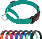 Waterproof Martingale Collar for Dogs,Easy to Clean Dog Collars with Safety Quick Release Buckle,Rubber Collar for Medium Large Dogs Walking Training (Purple, M (16.5-20.8inch)) - Image 9