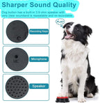 The waterproof and non-slip mat spread out on a wooden floor holding the interactive animal training buzzers.