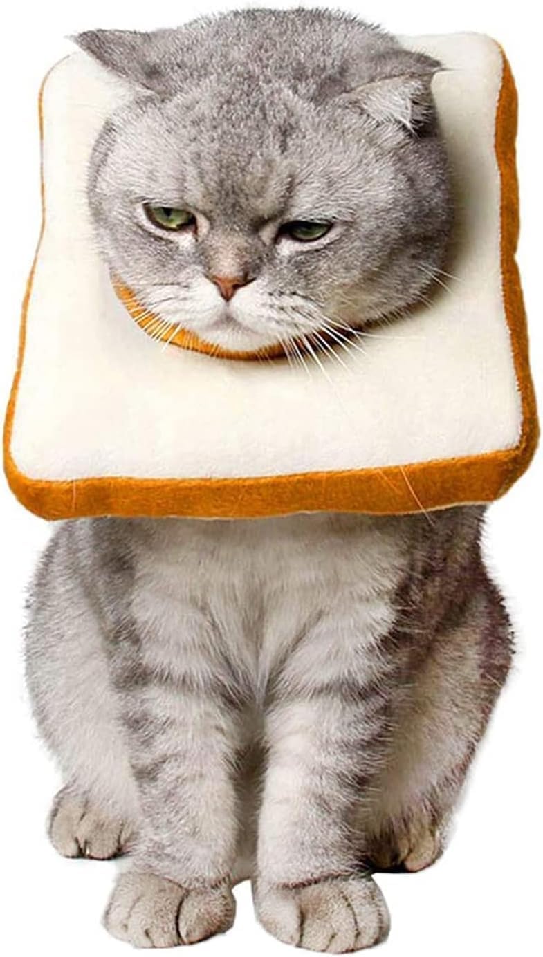 Folded Amakunft cat cone collar highlighting machine washable material.