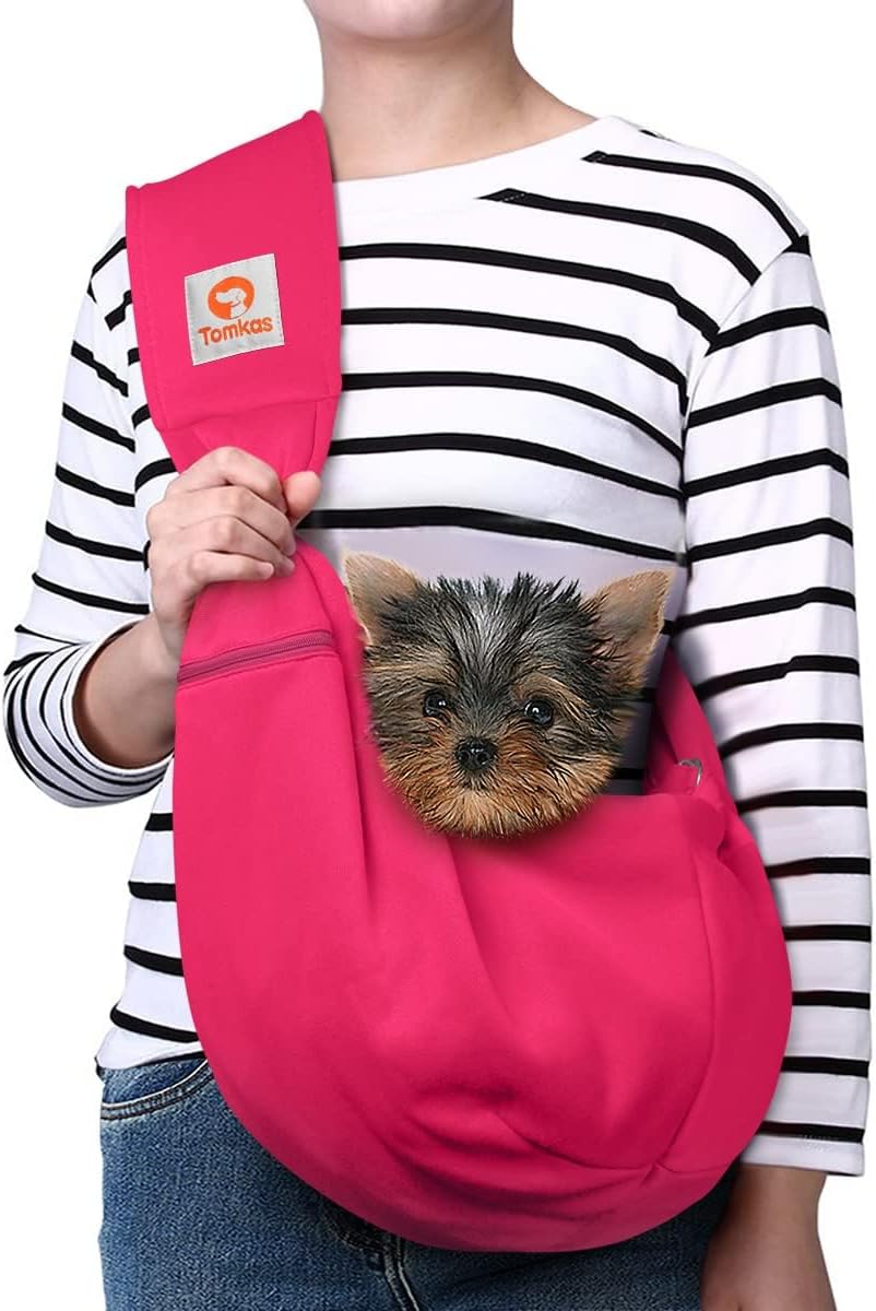 Tomkas Small Dog Sling Carrier - Classic Pocket & Classic Strap - Wrap Carrier - for 3-10 lbs Pets(Black) - Image 12