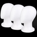 AceOrbit 3 Pieces Faceless Foam Mannequin Heads front view for wig display