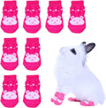 Copfeu anti slip rabbit socks pink large front view pet paw protectors