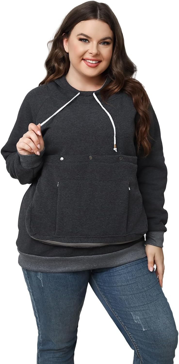 Pet Cat Dog Pouch Hoodie Small Animal Carrier - Kitten Puppy Pouch Sweatshirt Holder Fleece Unisex Hoodies Navy - Image 10