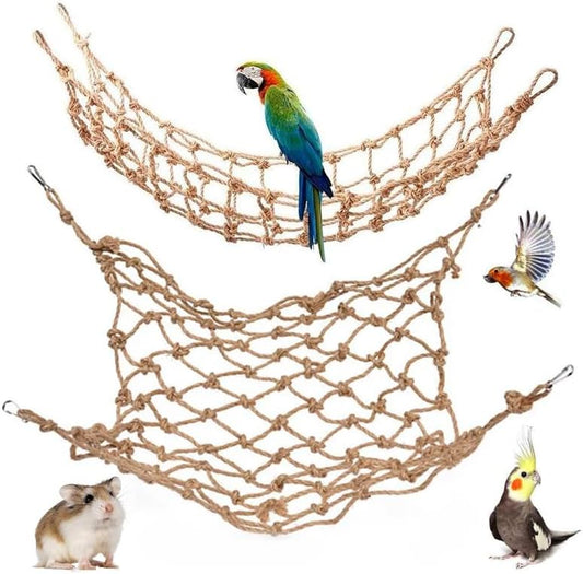 Hokable 2 packs natural bird rope net front view