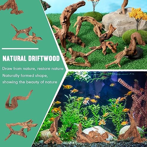 A pack of twenty small suzile natural driftwood sticks ideal for nano aquariums and shrimp habitats.