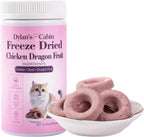 Natural freeze dried cat dental care chew treats jar.