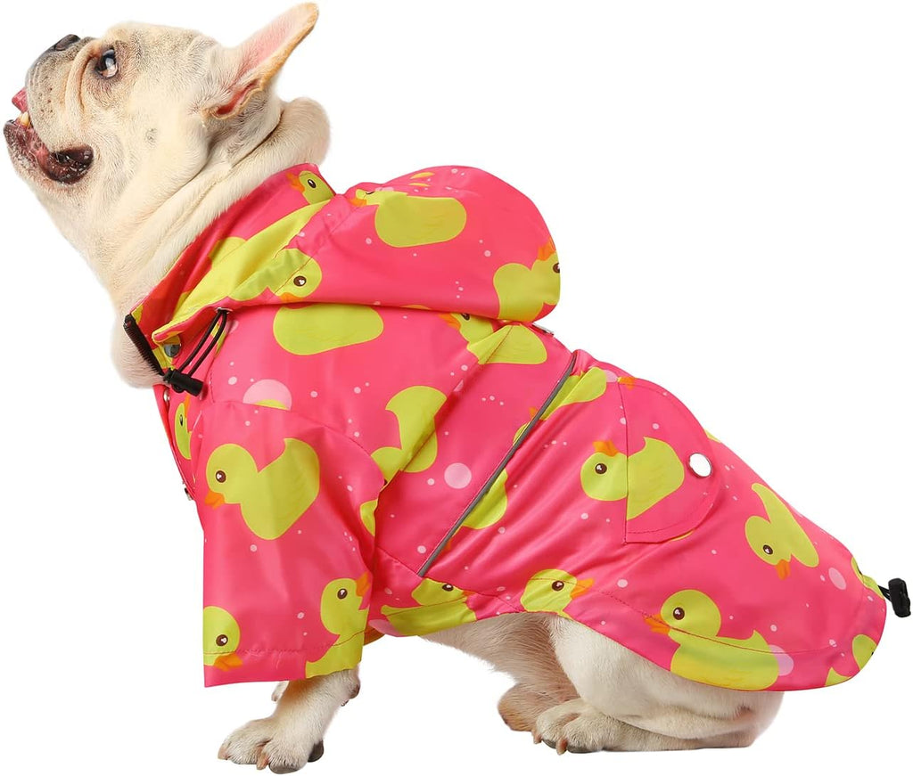 HDE Dog Raincoat Poncho Double Layer Zip Rain Jacket with Removable Hood, Leash Hole for Small to 3XL Dogs and Puppies Yellow - 2XL - Image 11