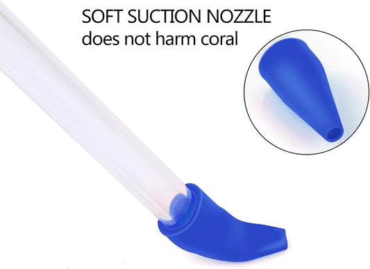 Aquarium Choice marine reef coral feeder tool showing the soft silicone rubber bulb.